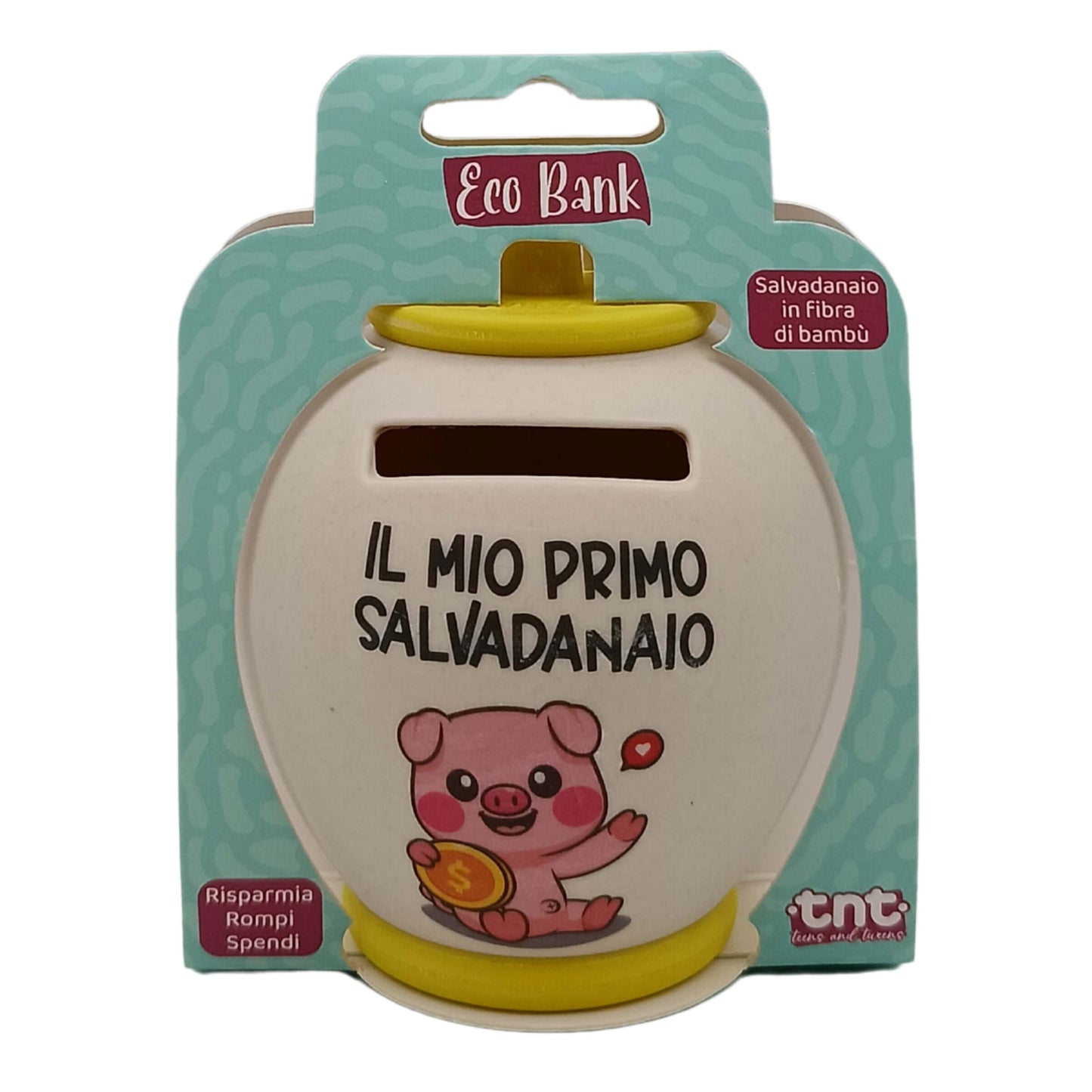 1 Salvadanaio TnT Eco Bank 9 cm in Fibra di Bambù - 92033