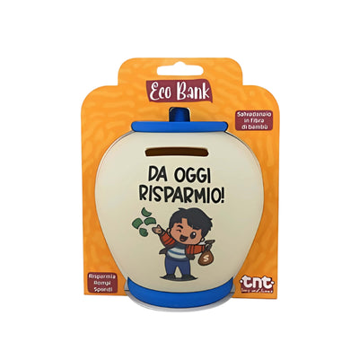 1 Salvadanaio TnT Eco Bank Grande 14 cm in Fibra di Bambù - 92034