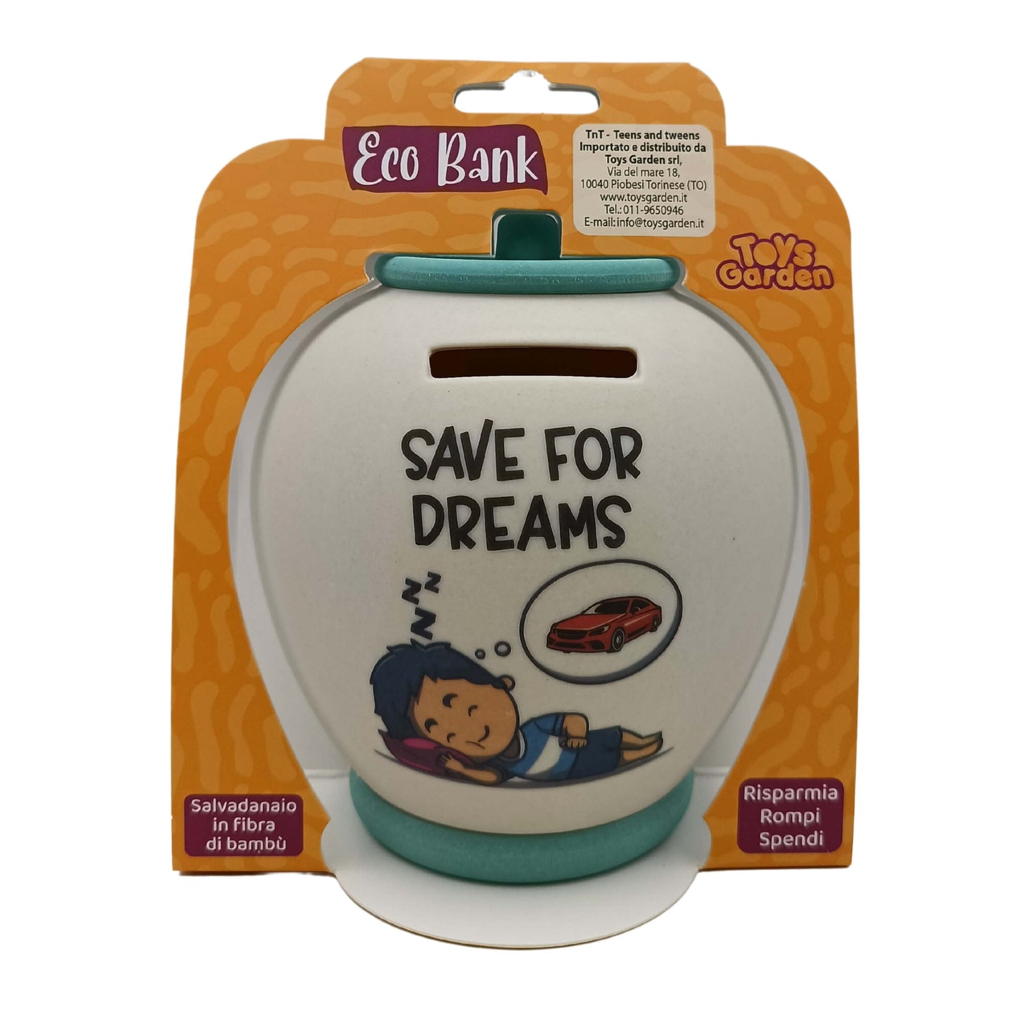 1 Salvadanaio TnT Eco Bank Grande 14 cm in Fibra di Bambù - 92034