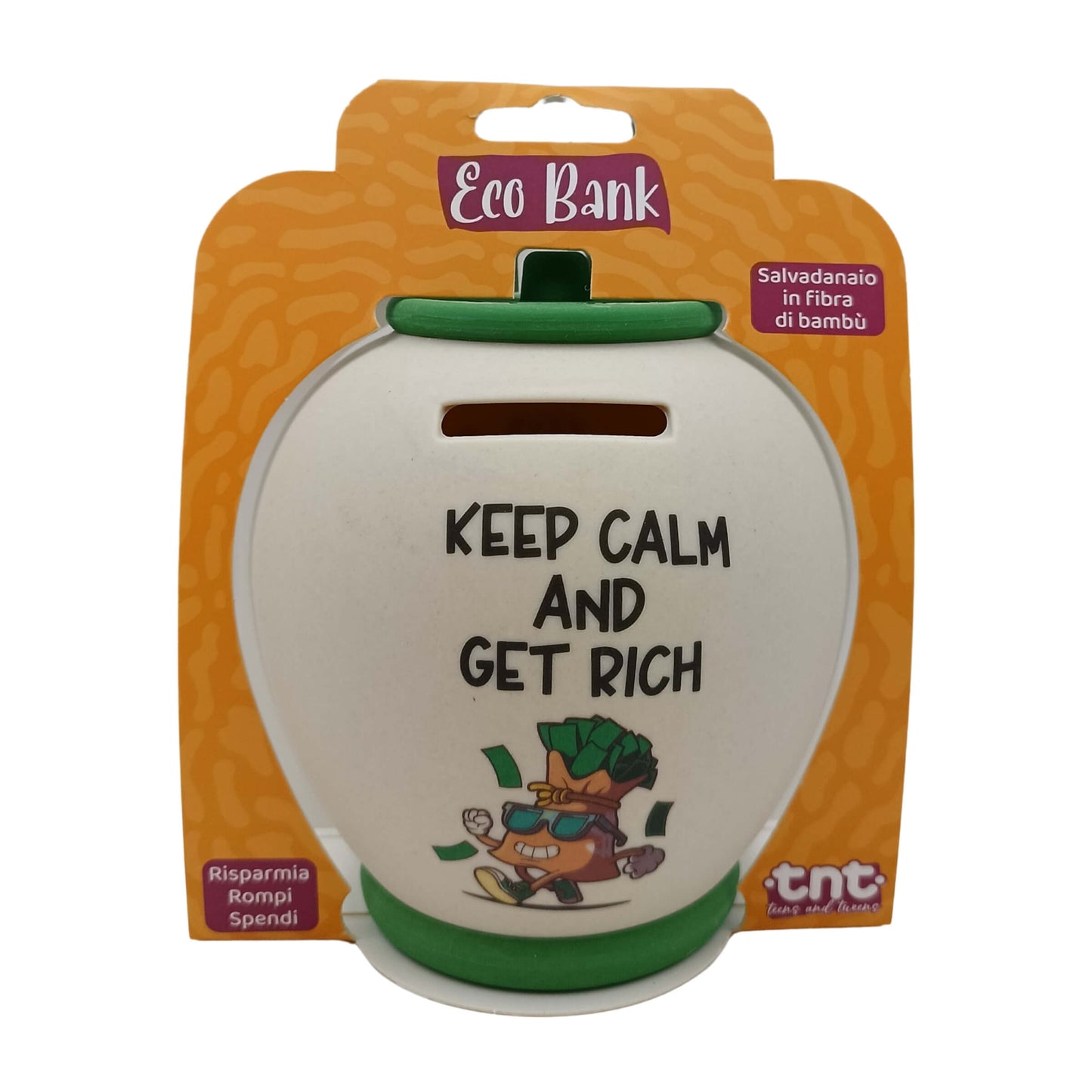 1 Salvadanaio TnT Eco Bank Grande 14 cm in Fibra di Bambù - 92034