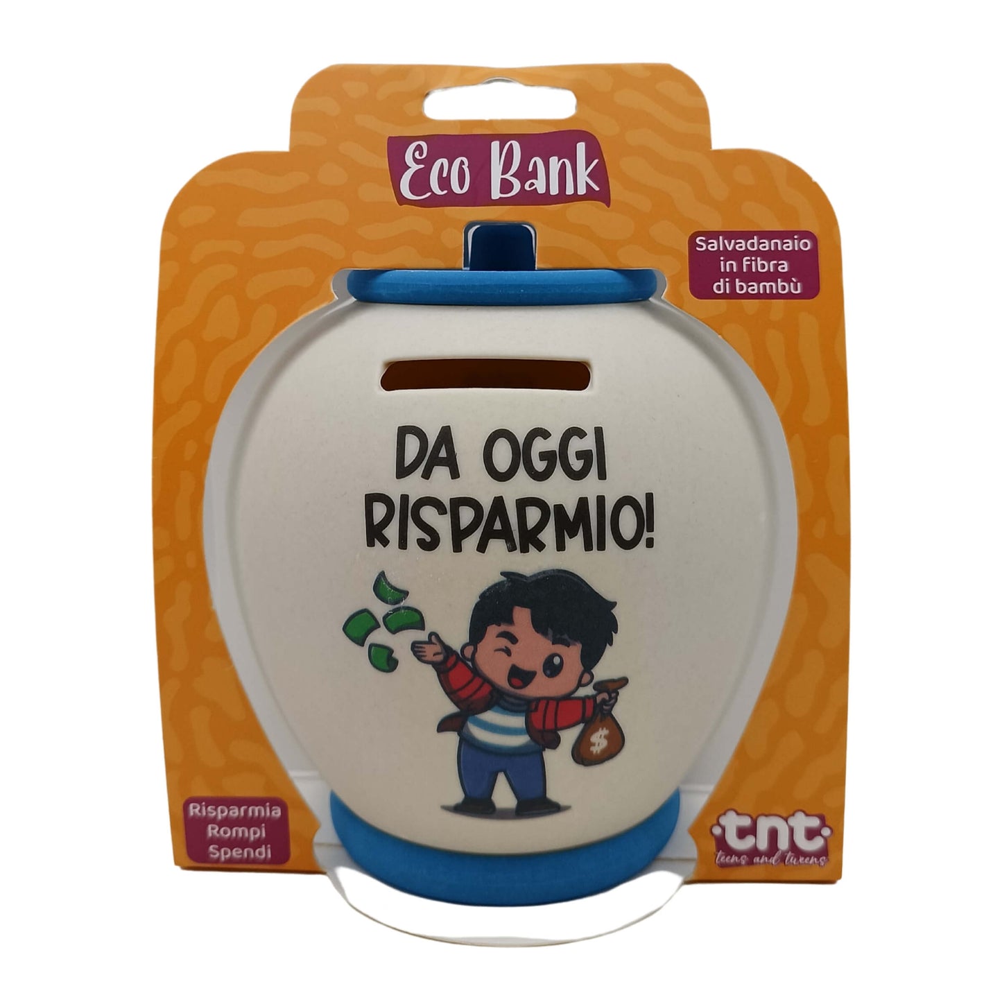 1 Salvadanaio TnT Eco Bank Grande 14 cm in Fibra di Bambù - 92034