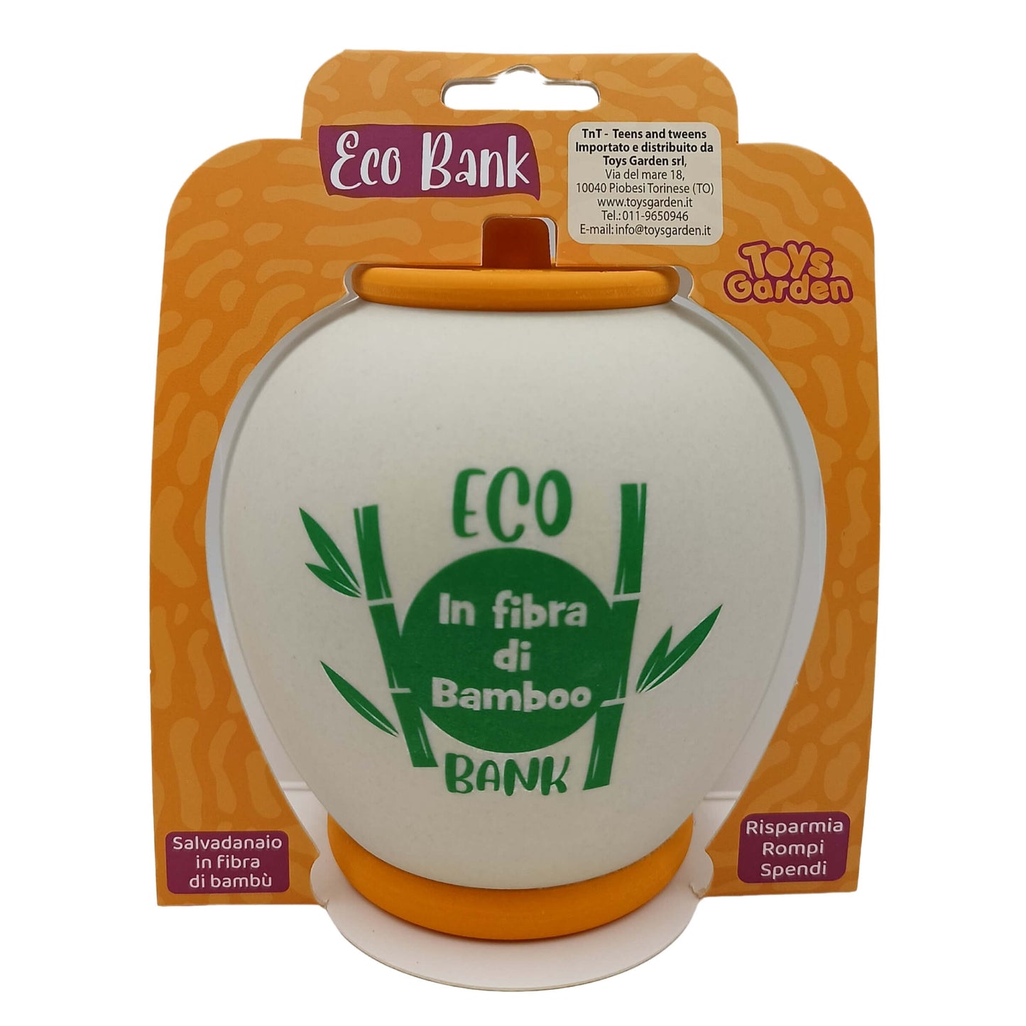 1 Salvadanaio TnT Eco Bank Grande 14 cm in Fibra di Bambù - 92034
