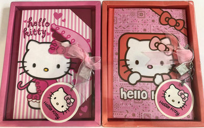 Diario segreto Hello Kitty con lucchetto copertina rosa e arancione per bambini