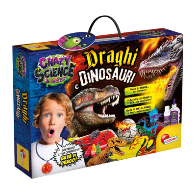 Kit scientifico Crazy Science Draghi e Dinosauri per bambini con esperimenti slime educativi