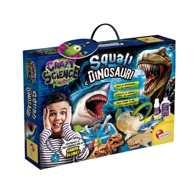 Kit scientifico Crazy Science Squali e Dinosauri per bambini esplora predatori preistoria