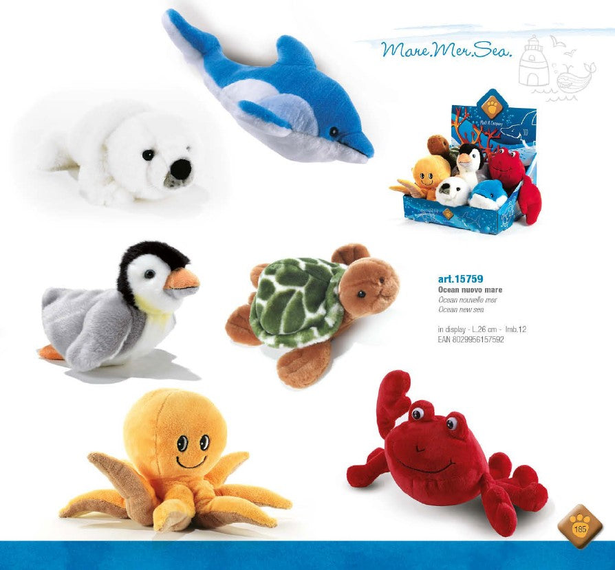 Plush Ocean Animali del Mare Peluche 26cm (6PZ) 15759
