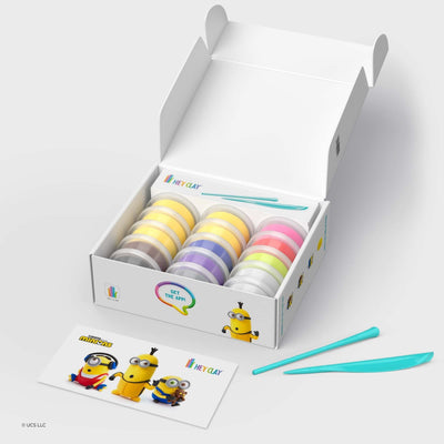 Hey Clay Minions kit pasta colorata 6 personaggi aria secca bambini