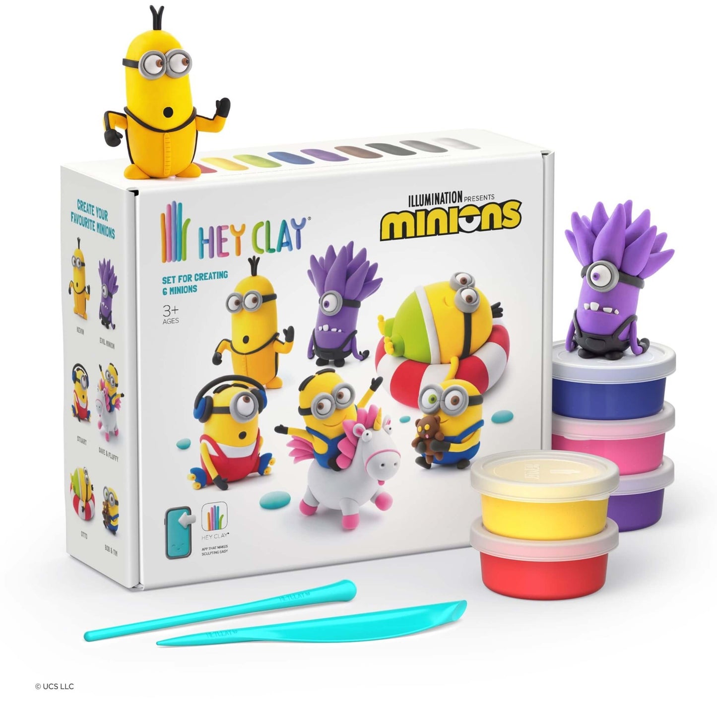 Hey Clay Kit Grande Minions 15 barattoli pasta modellabile 6 personaggi