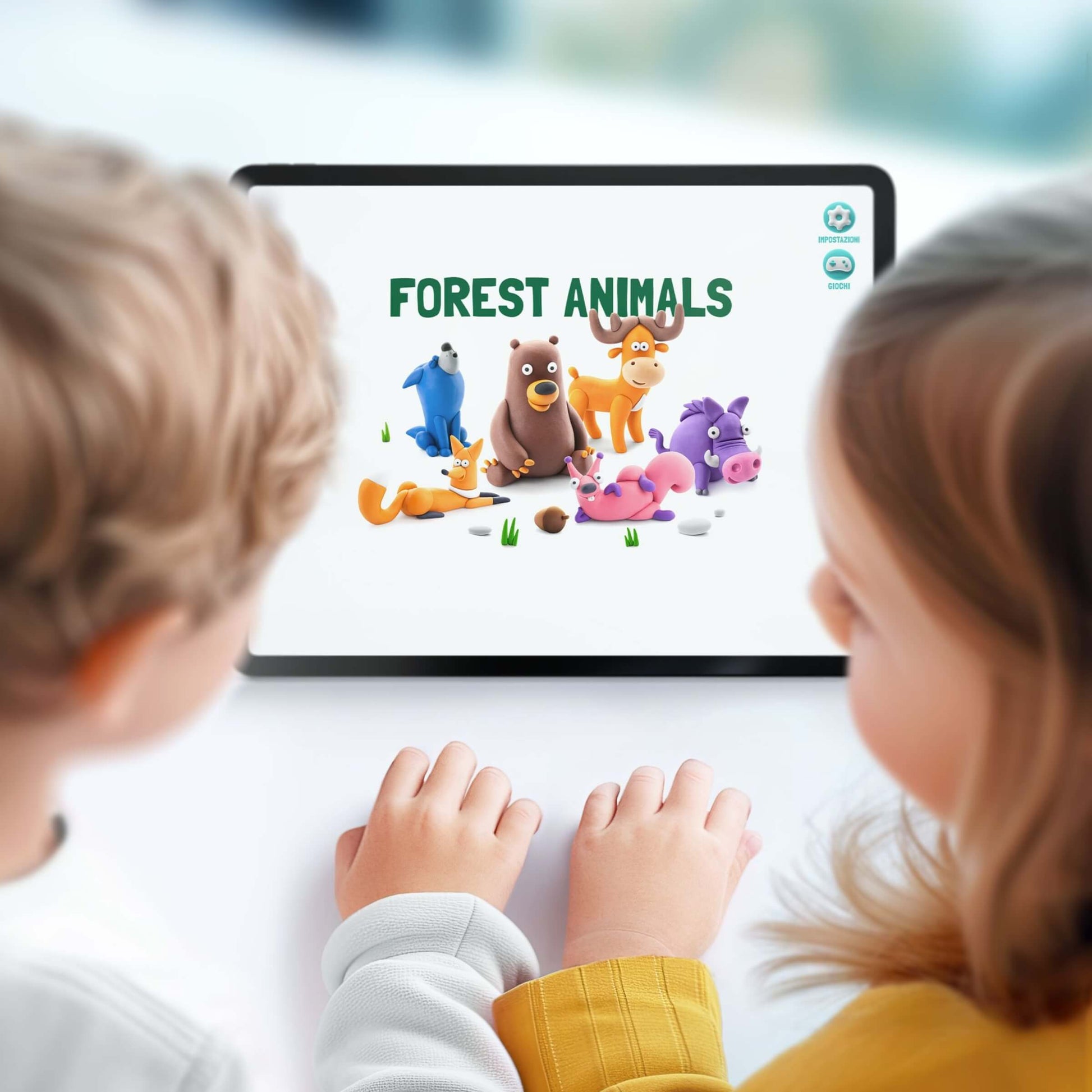 Hey Clay Animali Foresta pasta 15 colori asciuga aria bambini