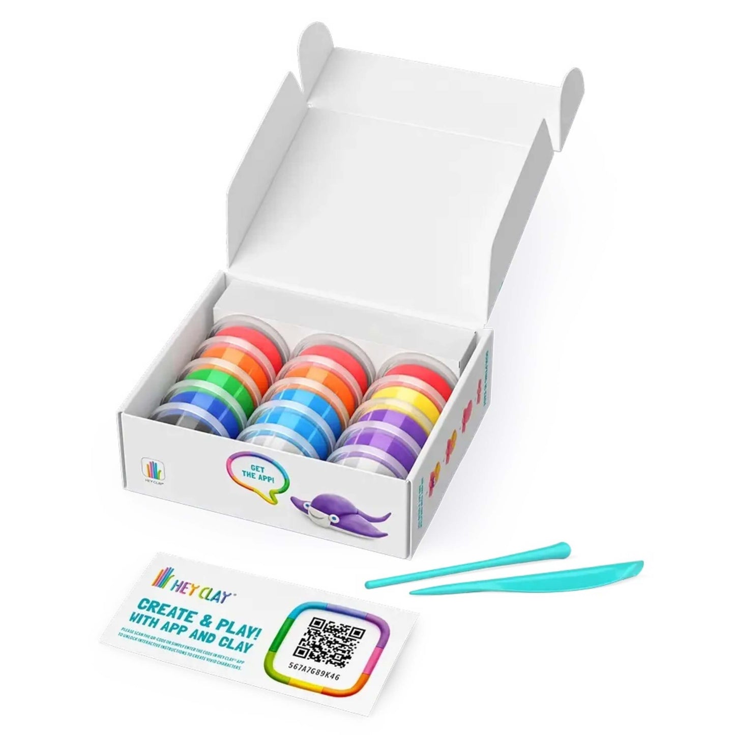 Hey Clay Oceans kit pasta colorata 6 creature oceaniche aria secca