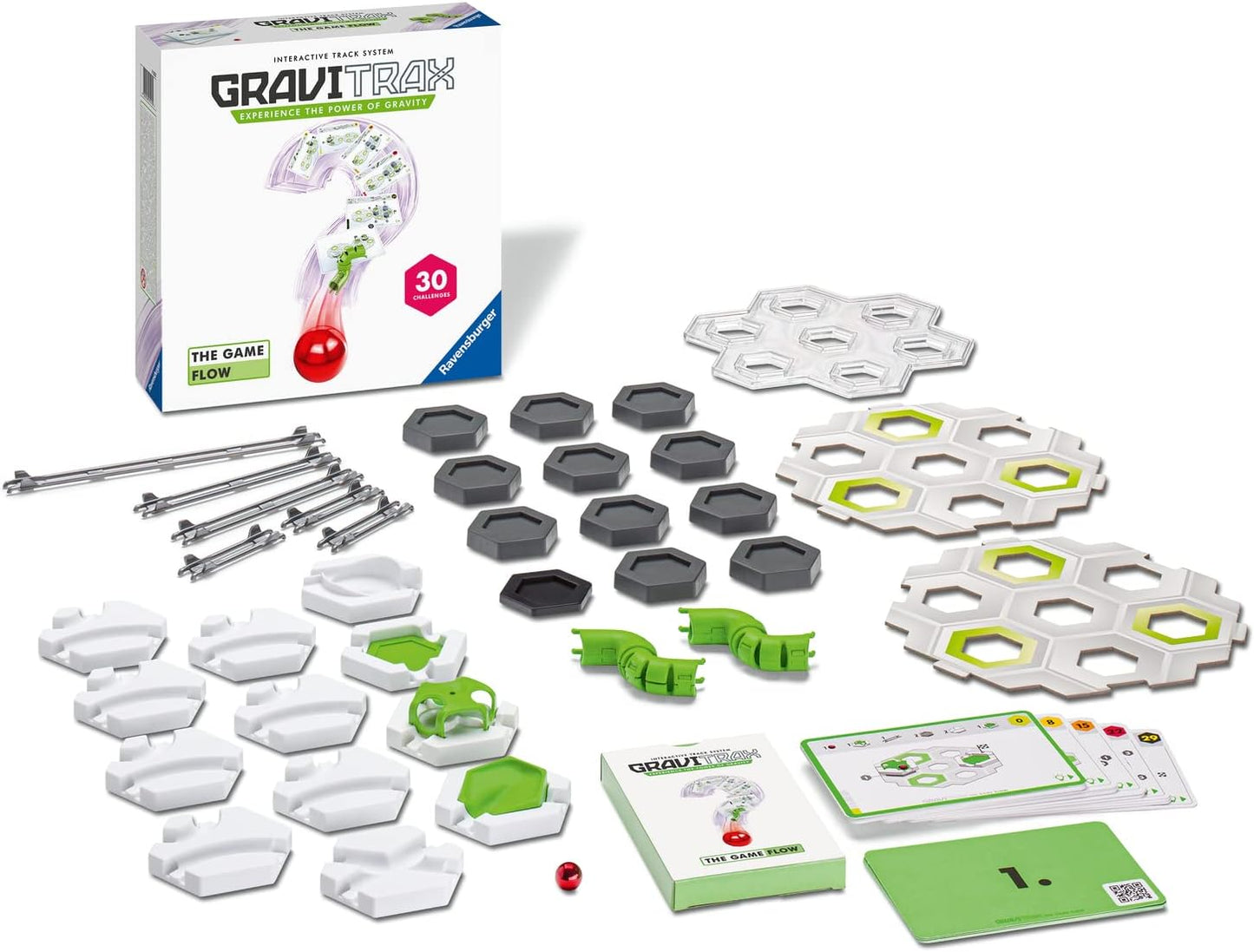 GraviTrax The Game Flow scatola con 38 pezzi FlexTube curve e biglie