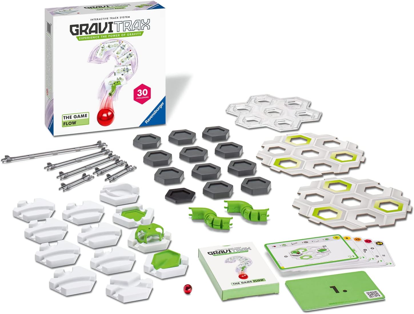 GraviTrax The Game Flow scatola con 38 pezzi FlexTube curve e biglie