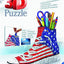 3D Puzzle Ravensburger Sneaker American Style 108 pezzi portapenne assemblato