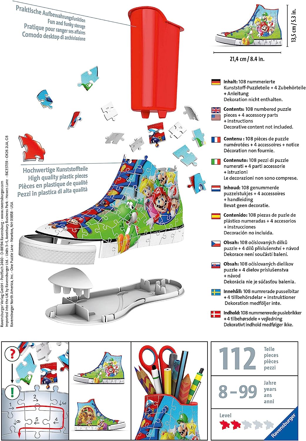 3D Puzzle - Sneaker Super Mario - 11267 8