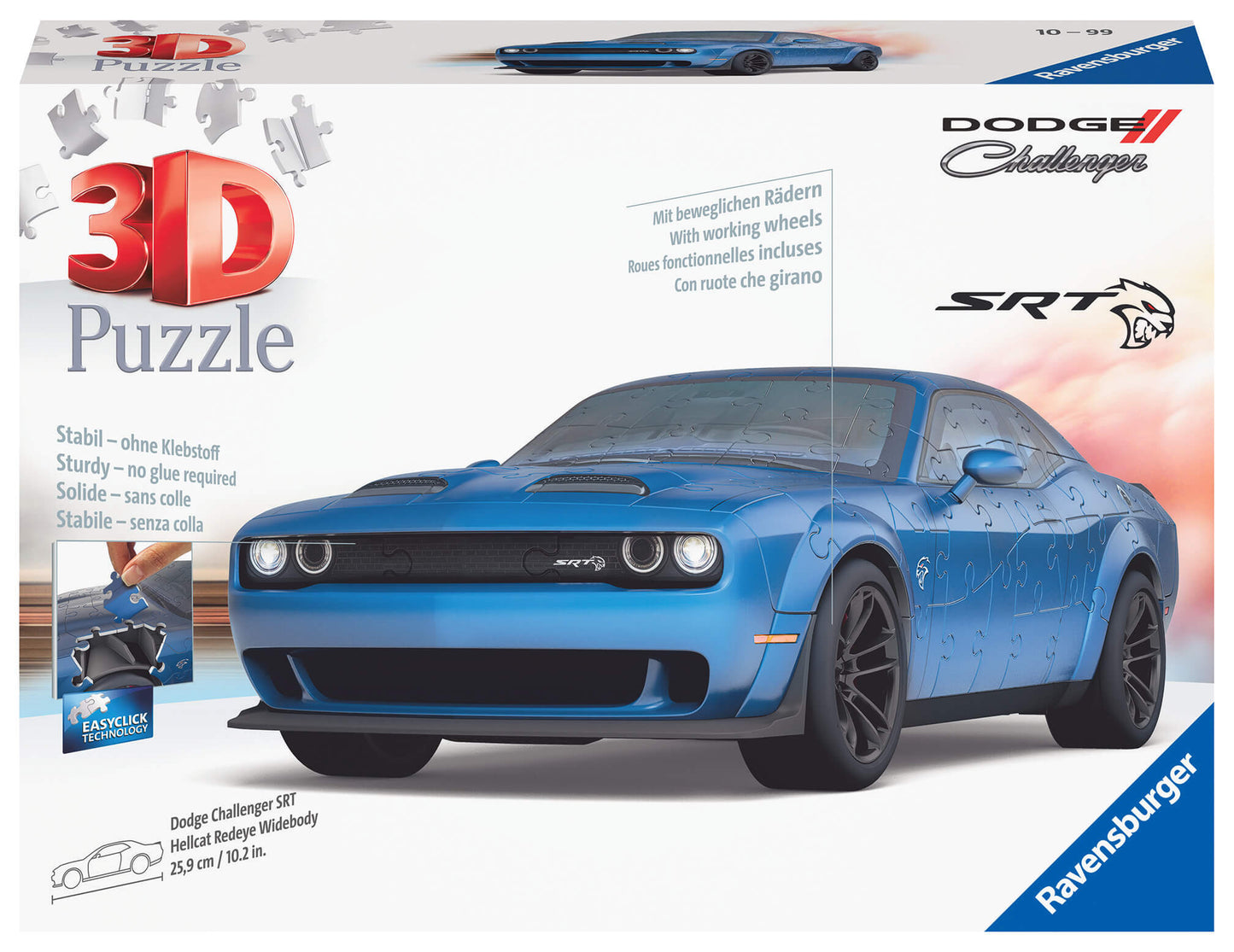 3D Puzzle - Dodge Challenger Hellcat Blu - 11283 8