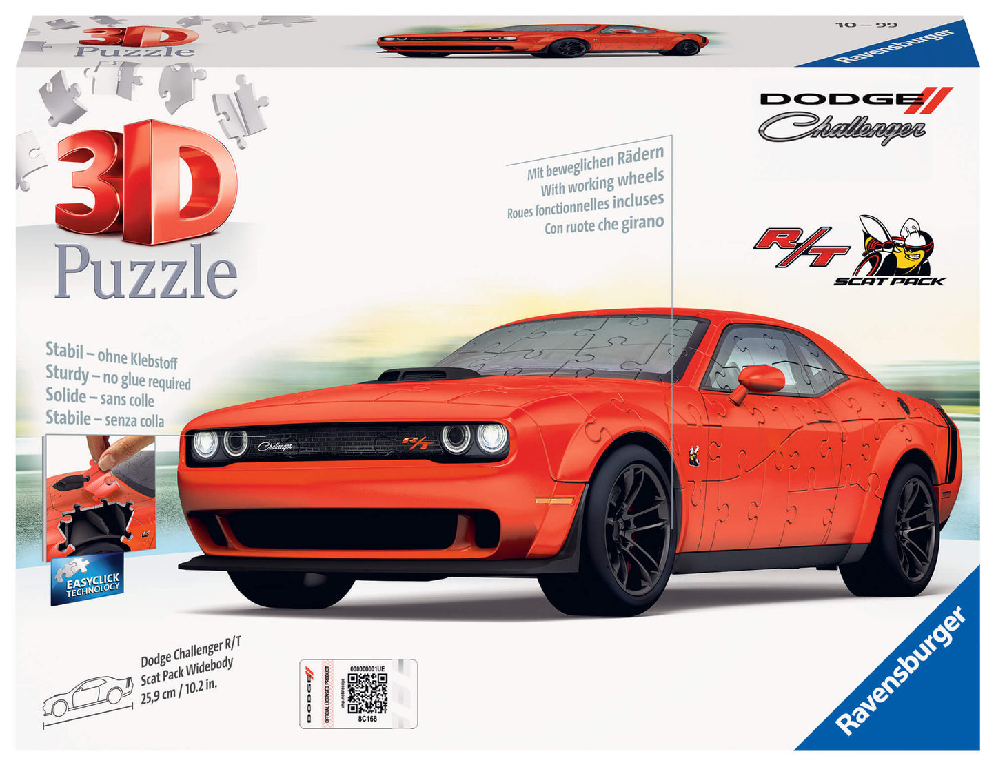 3D Puzzle - Dodge Challenger Scat Pack Red - 11284 5