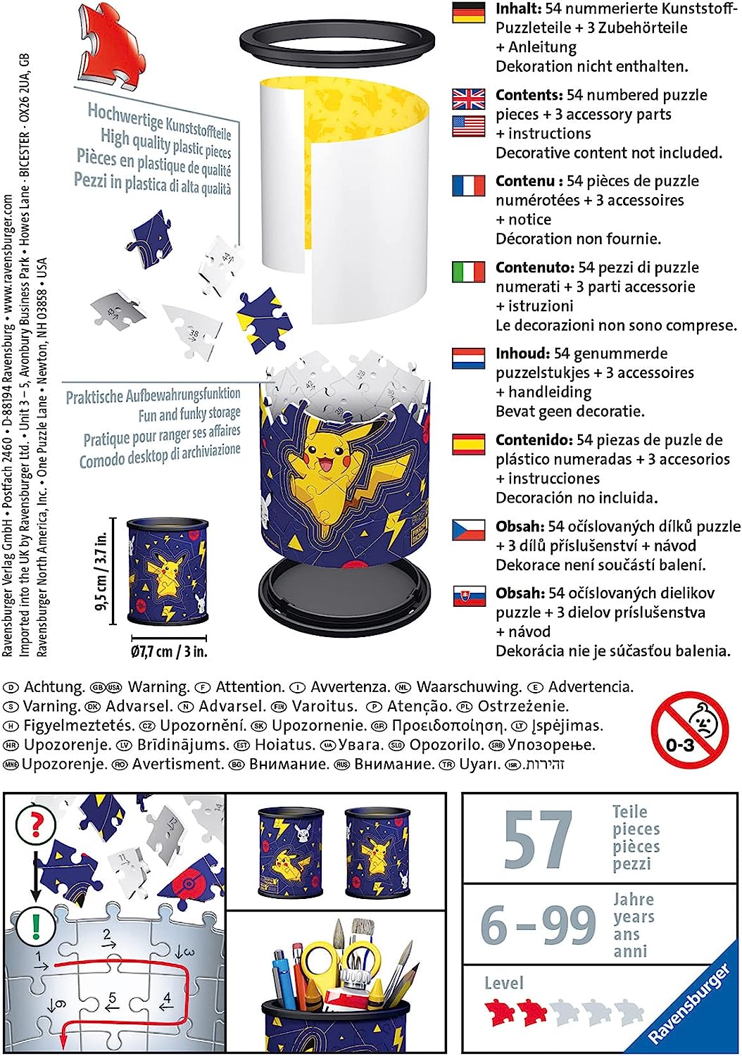 3D Puzzle - Porta Penne Pokemon  - 11257 9
