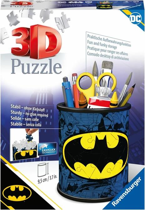 3D Puzzle Ravensburger portapenne Batman 54 pezzi in plastica montabile