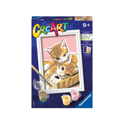 Kit pittura per numeri CreArt livello F Ravensburger tema gattini per bambini