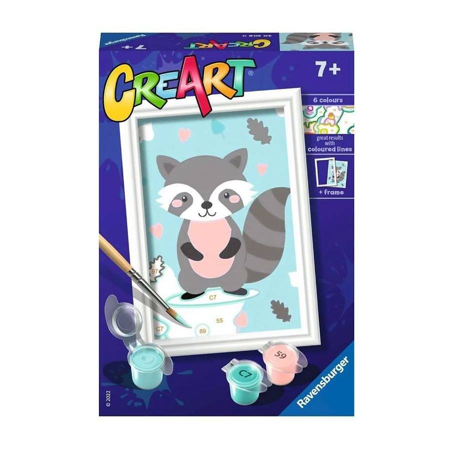 Kit pittura per numeri CreArt livello F Ravensburger tema orsetto per bambini