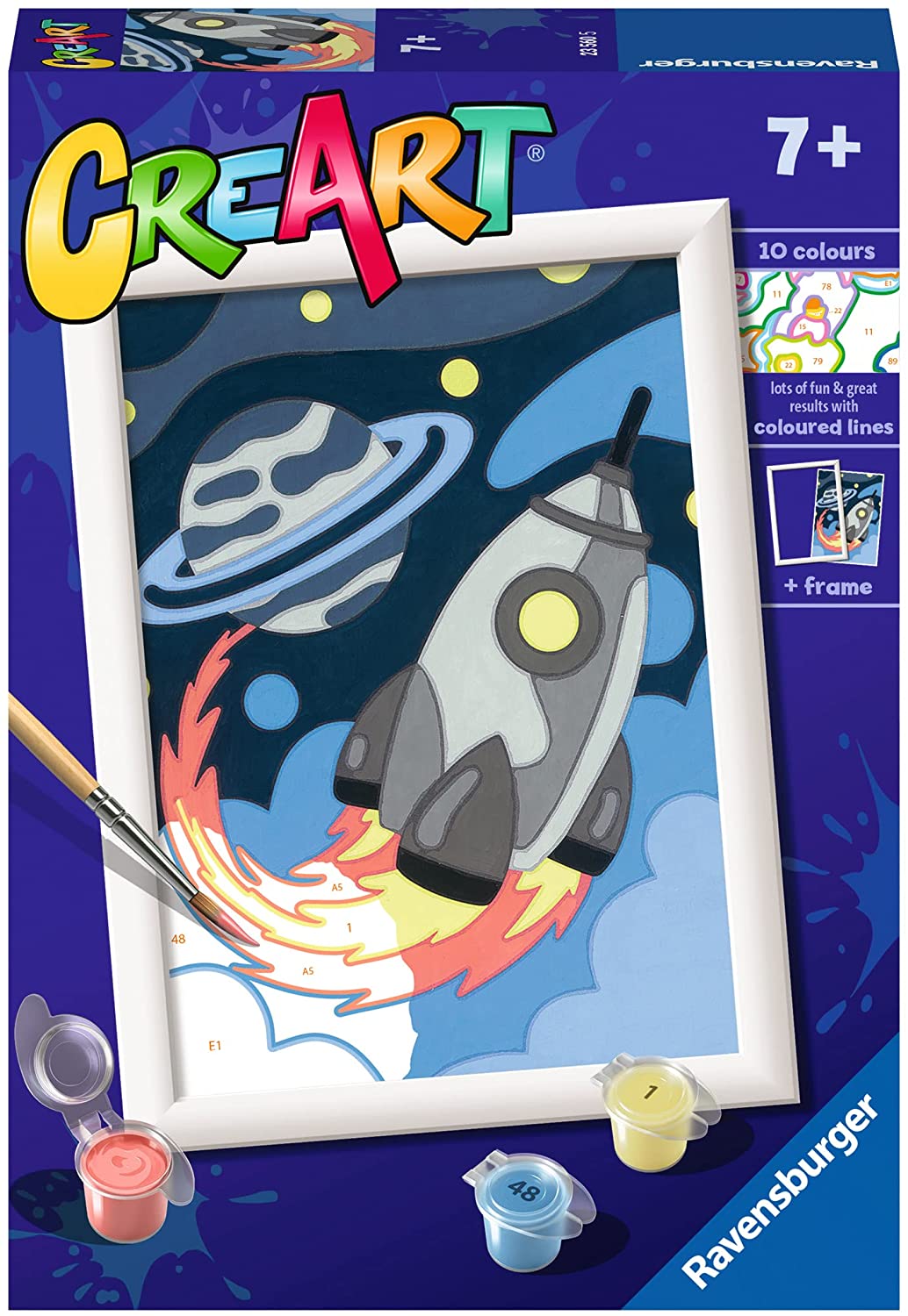 Kit pittura per numeri CreArt livello E Ravensburger tema Space Explorer