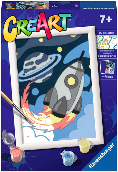 Kit pittura per numeri CreArt livello E Ravensburger tema Space Explorer