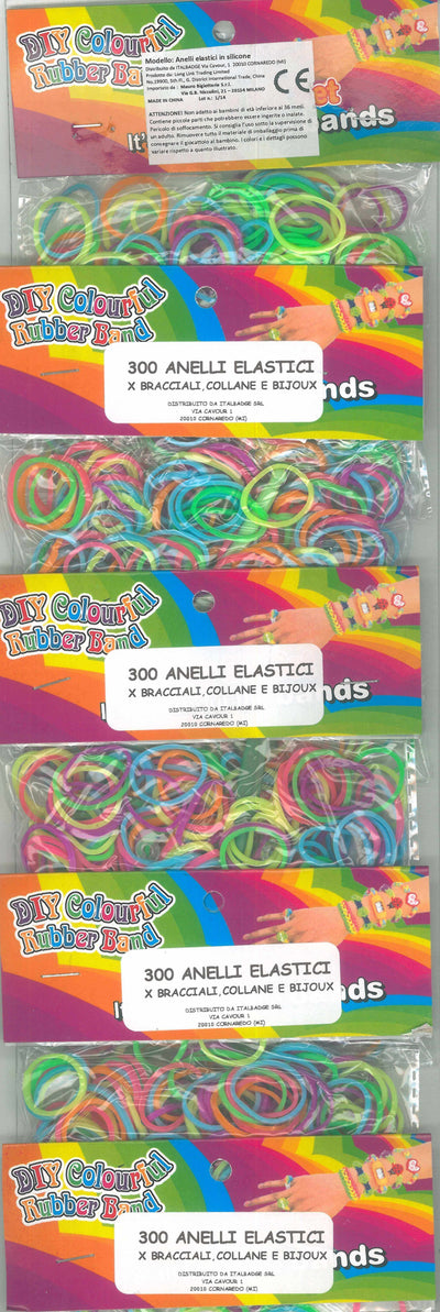 BRACCIALI LOOM BANDS IN BLISTER ASSORTITI (12PZ)