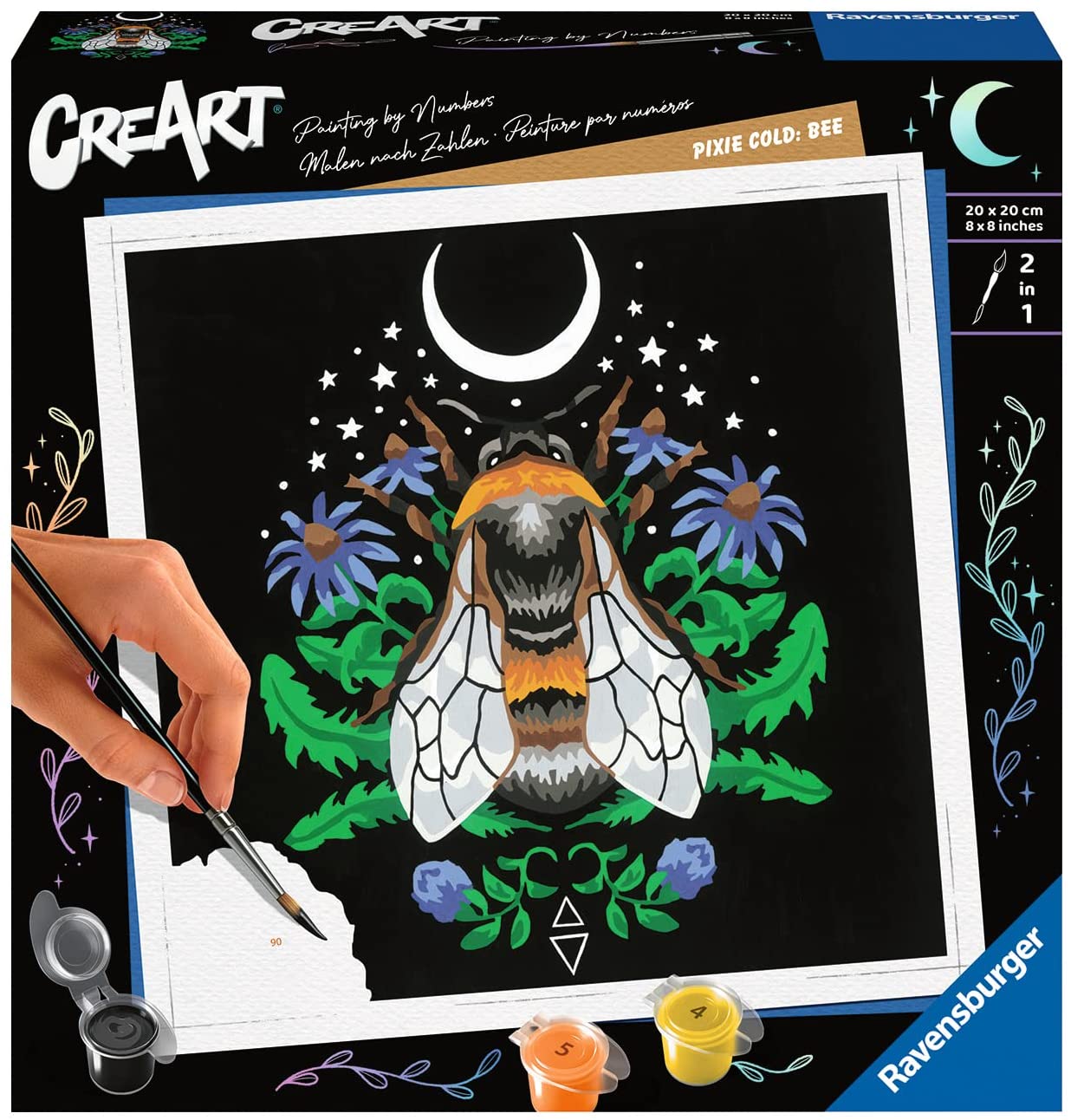 Kit pittura per numeri CreArt Trend quadrati Ravensburger Pixie Cold Ape