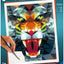 Kit pittura per numeri CreArt Trend quadrati Ravensburger Polygon Tiger