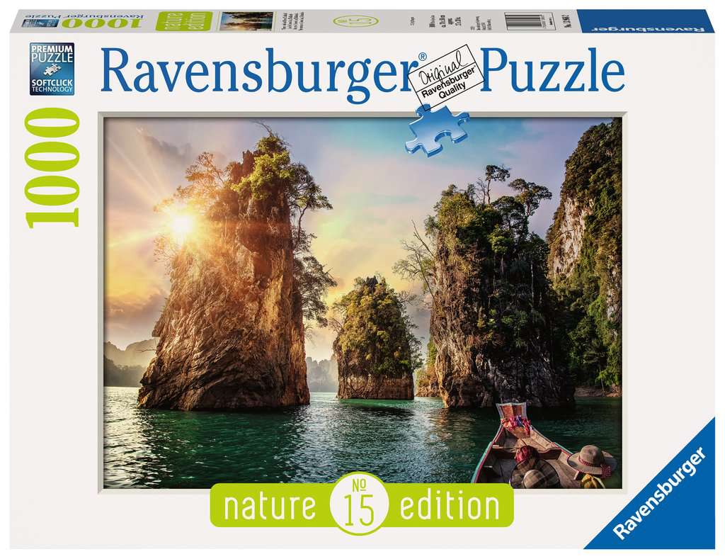 Puzzle 1000 pz - Foto & Paesaggi - Rocce di Cheow Lan, Thailandia - 13968 2