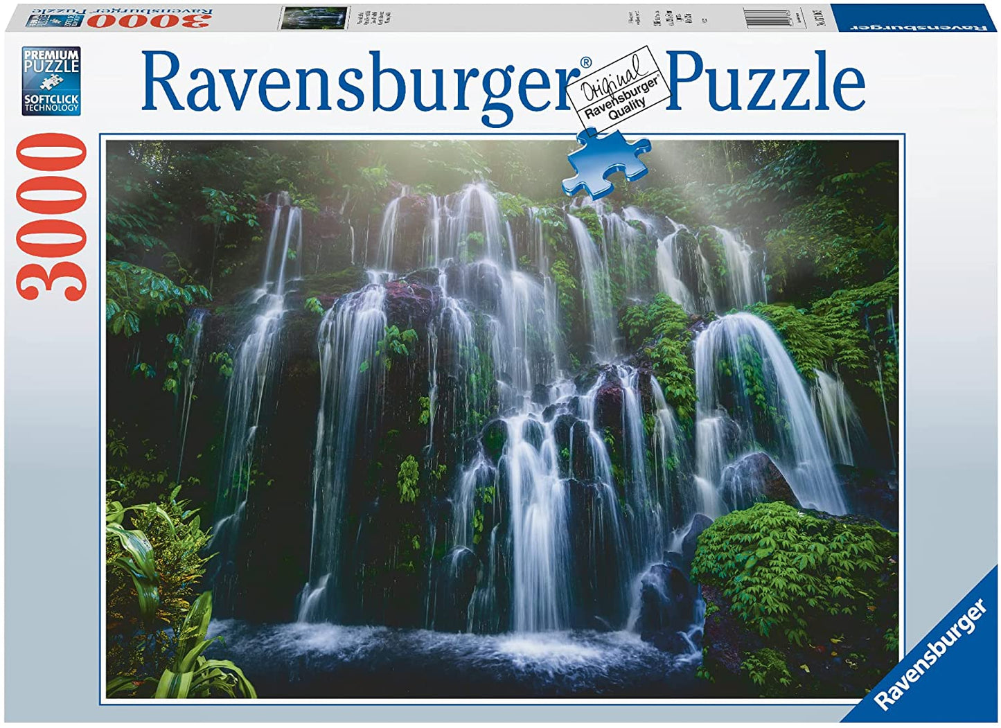 Puzzle Ravensburger 3000 pezzi Cascate Indonesiane - dimensioni completato 121x80 cm
