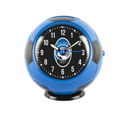 Dettaglio quadrante sveglia pallone Atalanta BC 9cm con logo 1907