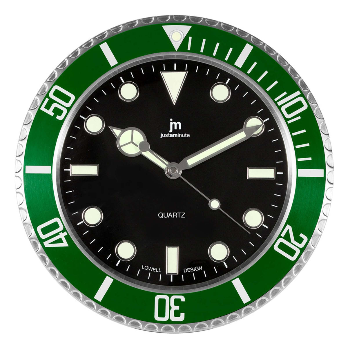 Orologio Da Parete Diver Style al Quarzo D.34 cm Acciaio Verde Lowell - 14936V