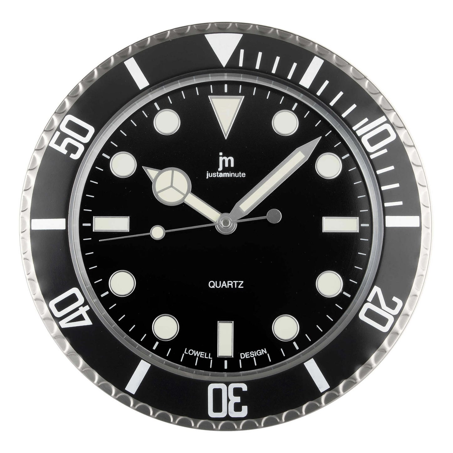 Orologio da parete Lowell Diver Style quarzo cassa acciaio diametro 34 cm
