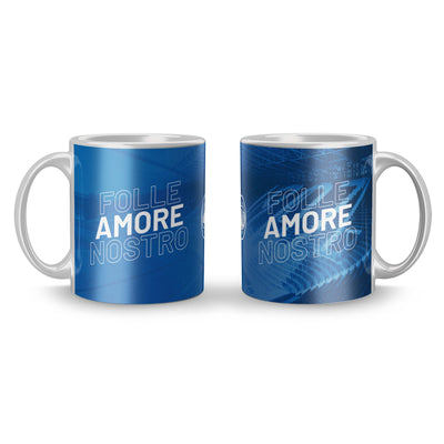 Tazza ufficiale Atalanta Folle Amore Nostro slogan azzurro tifosi
