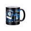 Tazza magica Atalanta effetto termico grafica nerazzurra rivelata con bevanda calda