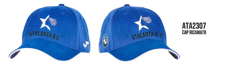 ATA2307 CAPPELLINO BASEBALL BIANCO RICAMATO ATALANTA B.C.