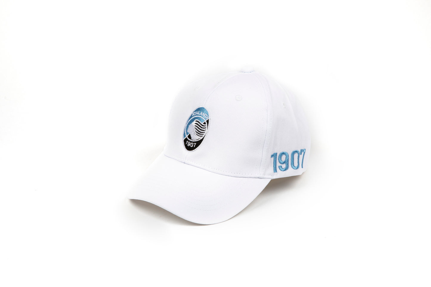 Cappellino Atalanta in cotone bianco con logo della squadra per uso quotidiano