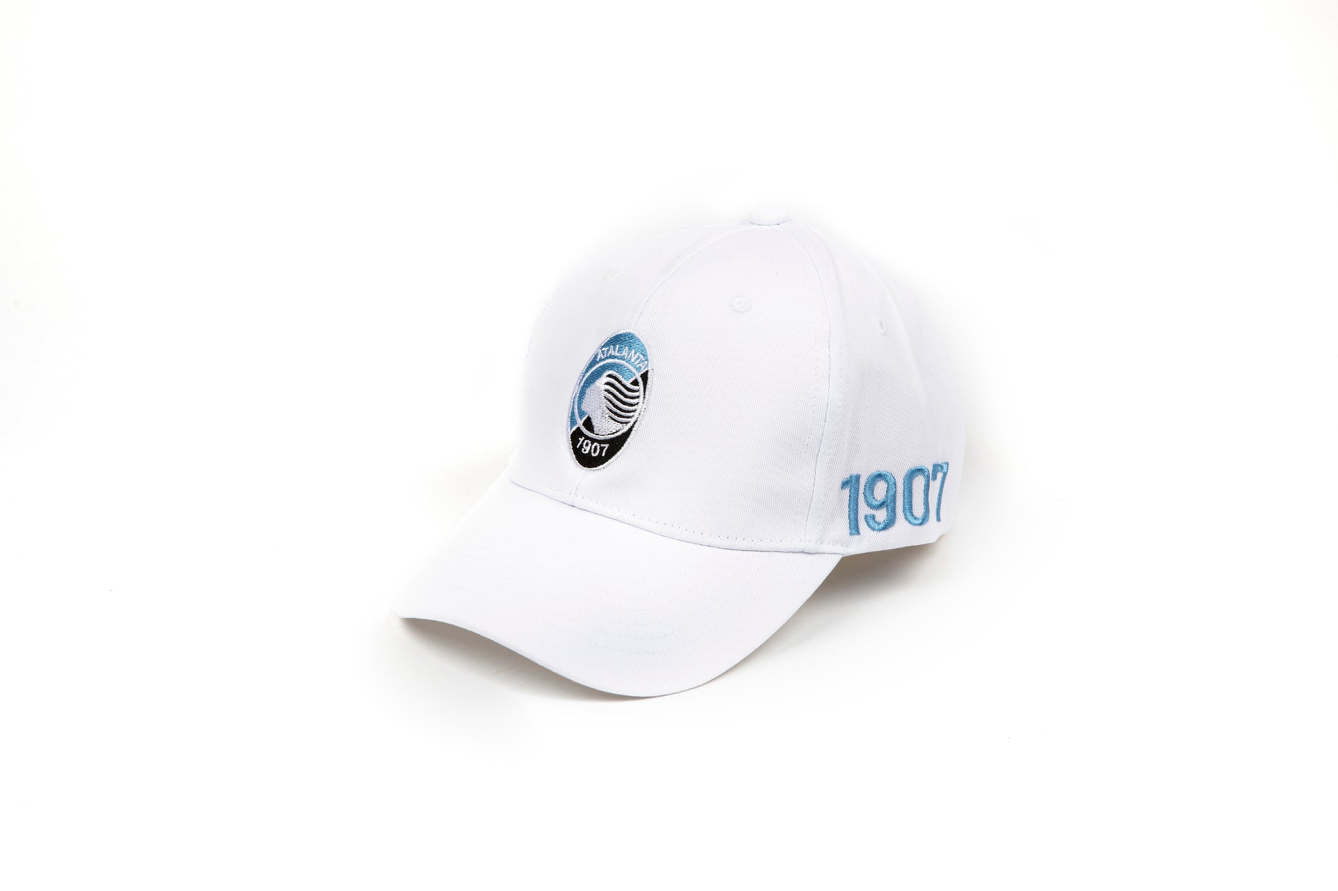Cappellino Atalanta in cotone bianco con logo della squadra per uso quotidiano