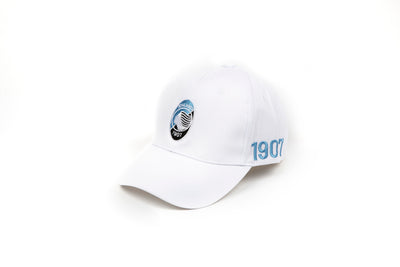 Cappellino Atalanta in cotone bianco con logo della squadra per uso quotidiano