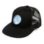 Cappellino Atalanta cotone nero frontale e retro in rete traspirante con logo squadra