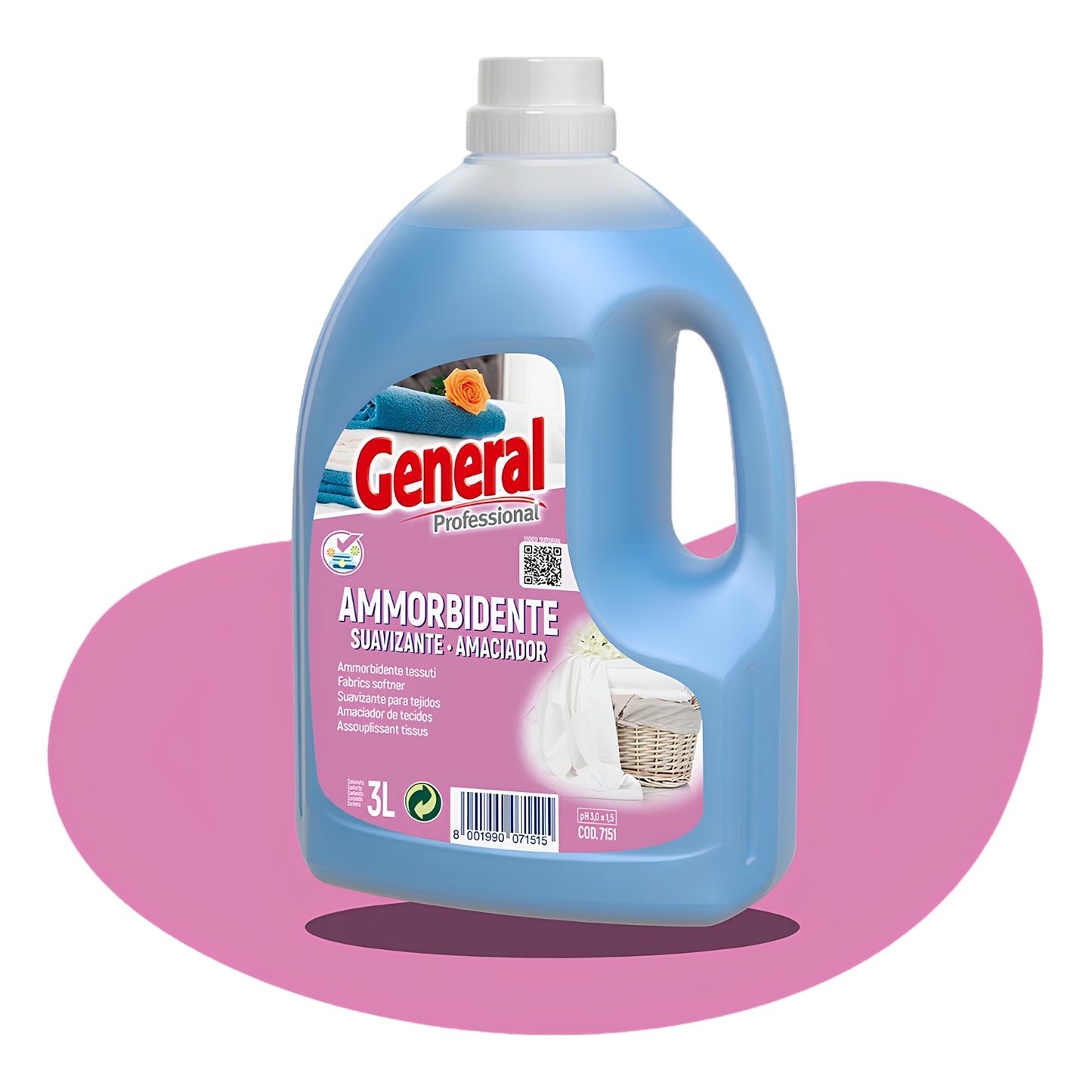 General Professional Ammorbidente Liquido Professionale per Tessuti Delicati 3 L