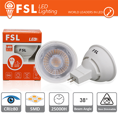 MR16 Lampadina LED - 6W 6500K 520LM 38º CRI80   DC 12V