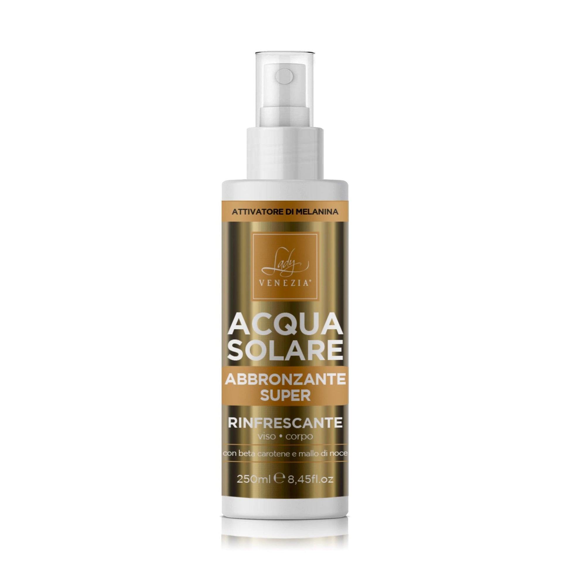 Spray abbronzante Lady Venezia 250 ml con Beta-Carotene e Mallo di Noce in flacone nebulizzatore