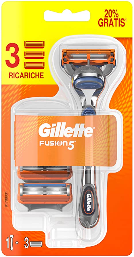GILLETTE Fusion5 Start Manico + 3 Lame per Rasoio