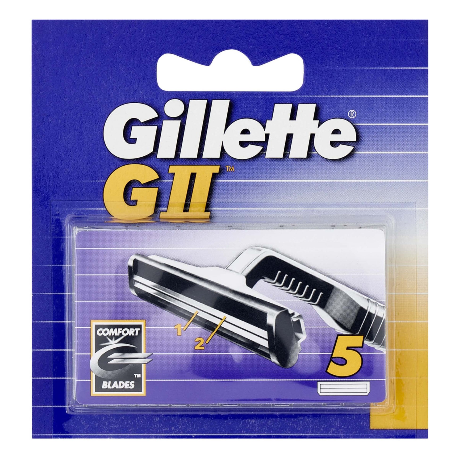 Set 5 lamette di ricambio Gillette GII con doppia lama