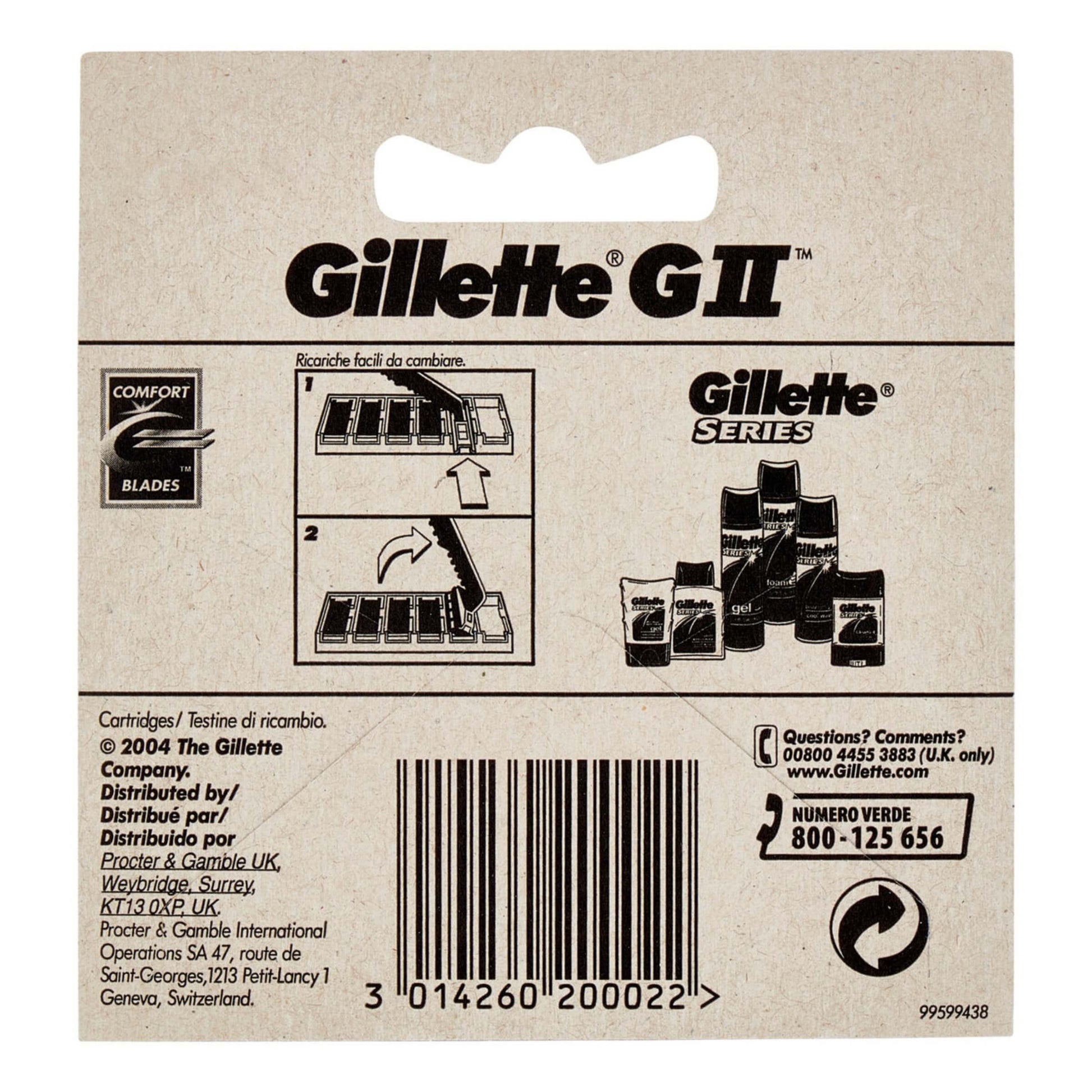 Dettaglio striscia Lubrastrip e doppia lama Gillette GII Plus