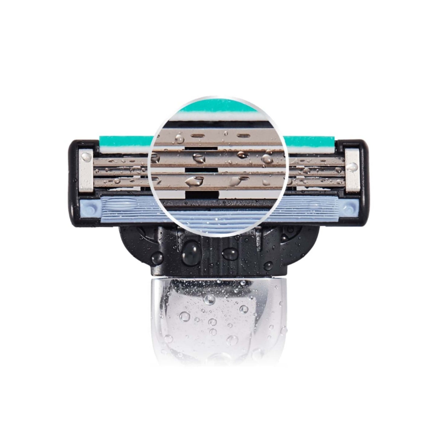 Gillette Mach3 testine ricambio dettaglio tripla lama affilata confezione da 4