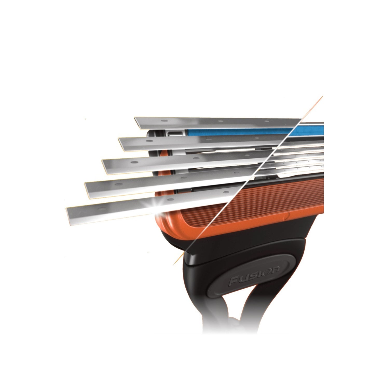 Gillette Fusion5 Manual lamette ricambio dettaglio testina con 5 lame anti-attrito