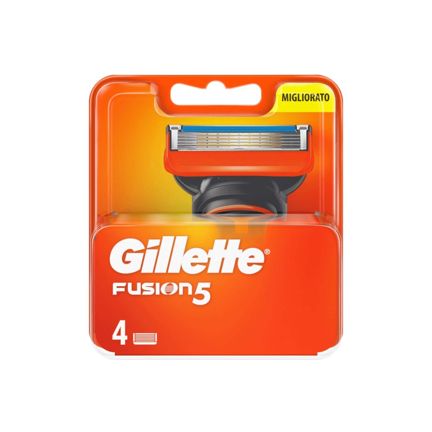 Blister 4 lamette ricambio Gillette Fusion5 Manual, 5 lame anti-attrito durata fino a 20 rasature